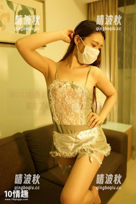ROSI的新美图：白色丝袜，这腿实在太吸睛了吧，看的直想坐下来！